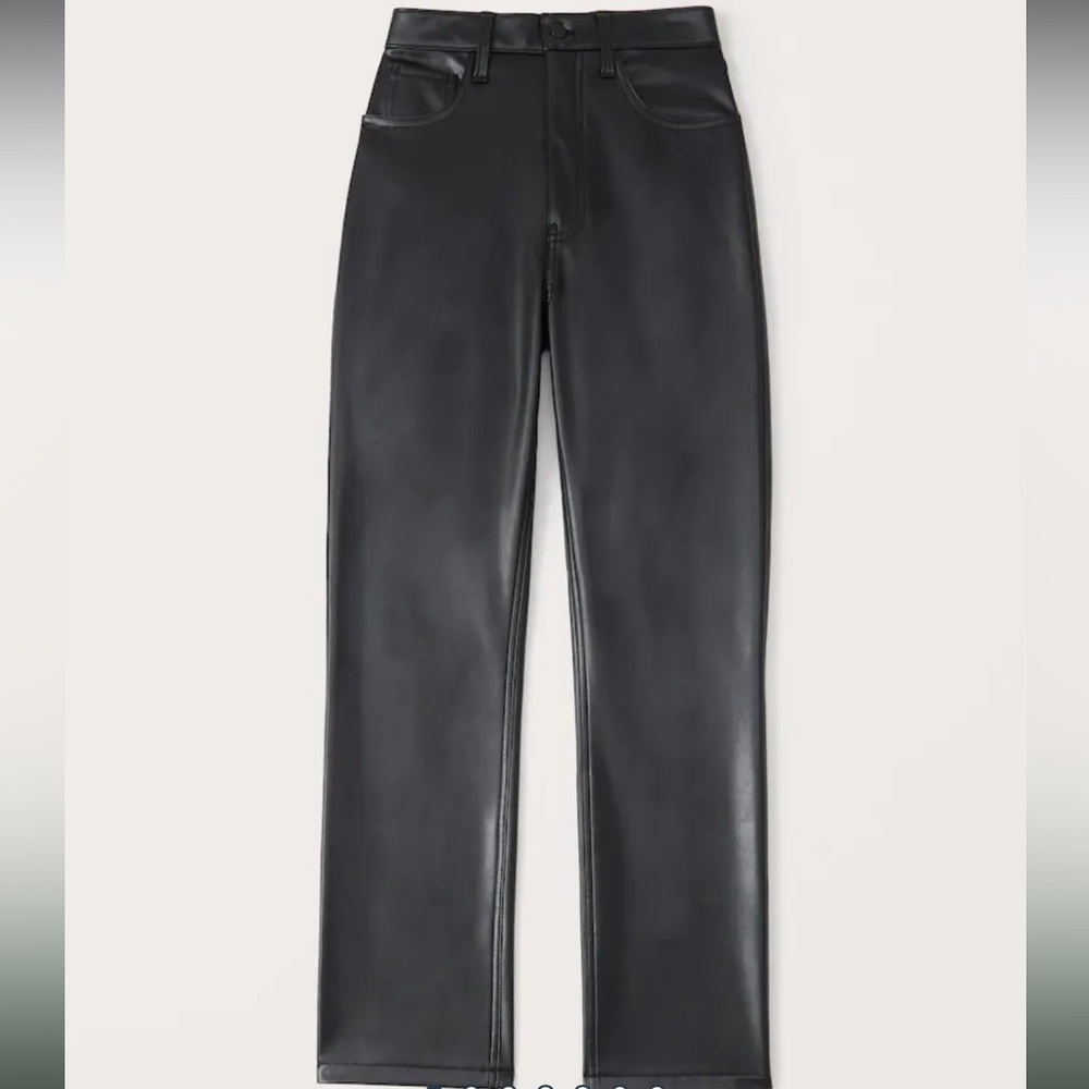 Abercrombie Vegan Leather 90s Straight Pants